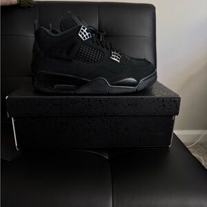 Black Air Jordan Retro 4s
